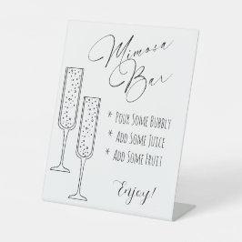 ミモサ表示サイン 台座サイン