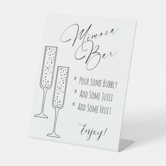 ミモサ表示サイン 台座サイン (正面)