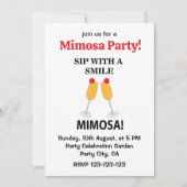 ミモサ酒とミモサスマイル 招待状 (正面)