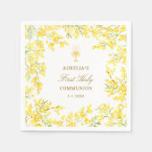 ミモサ・ファースト・コミュニオン スタンダードカクテルナプキン (正面)