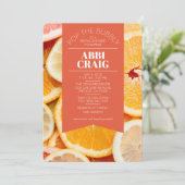 "ミモサ" – フラットシトラスのブライダルシャワー招待 招待状 (スタンド正面)