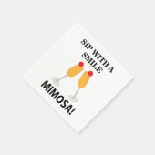 ミモサSipとスマイルミモサパーティー スタンダードカクテルナプキン (角)
