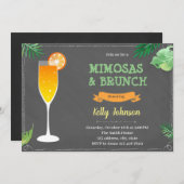 ミモザとブランチのシャワーパーティー招待状 招待状 (正面/裏面)