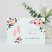 ミモザと花のブランチとバブル ブライズシャワー サンキューカード (スタンド正面)