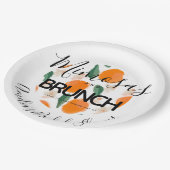 ミモザの朝食 手描き  ブライズシャワー   ペーパープレート (アングル)