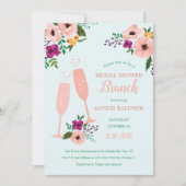 ミモザアンドフラワーズブランチアンドバブルブライダルシャワー 招待状 (正面)
