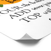 ミモザバーのオレンジ色の看板 ポスター (角)