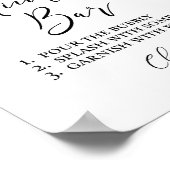 ミモザバーの看板 オリーブの葉のグリーンシャワー ポスター (角)