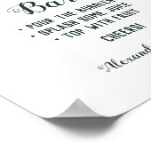 ミモザバーグリーンユーカリ結婚式看板 ポスター (角)