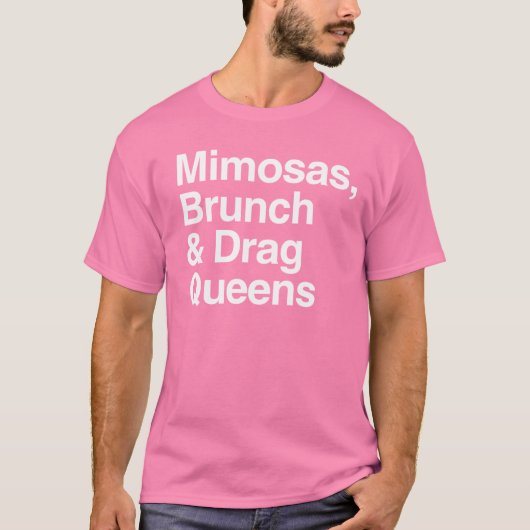 ミモザブランチとドラァグクイーン Tシャツ (正面)