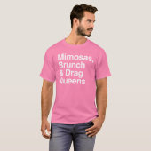 ミモザブランチとドラァグクイーン Tシャツ (正面フル)