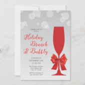 ミモザ グラス ホリデー ブランシュ & バブル ご招待 招待状 (正面)