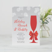 ミモザ グラス ホリデー ブランシュ & バブル ご招待 招待状 (スタンド正面)