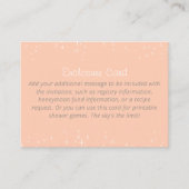 ミモザ シャンパン ベリーニ ピーチ ブライダル シャワー エンクロージャーカード (正面)