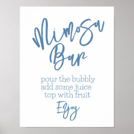 ミモザ バー ダスティーブルー ポスター