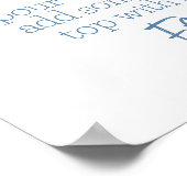 ミモザ バー ダスティーブルー ポスター (角)