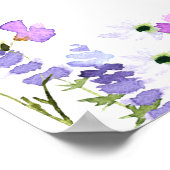 ミモザ バー パープル ワイルドフラワー ブライダル シャワー サイン (角)