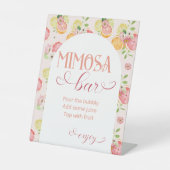 ミモザ バー ブライダル シャワー ブランチ 台座サイン (正面)