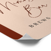 ミモザ バー ブリューズ アンド バブリィ ブライダル シャワー ポスター (角)