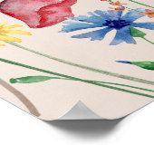 ミモザ バー ワイルドフラワー チャーム カントリー ブライダル シャワー ポスター (角)