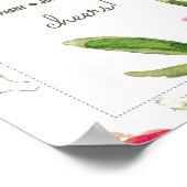 ミモザ バー 結婚式 サイン | フラワールウォーターカラー プリント (角)