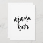 ミモザ バー 豪華なカリグラフィー看板 (正面/裏面)