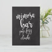 ミモザ バー 黒板 お手頃な結婚式の看板 招待状 (スタンド正面)