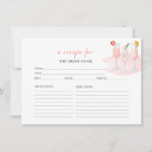 ミモザ ピンク カクテル  ブライダルシャワーレシピ カード (正面)