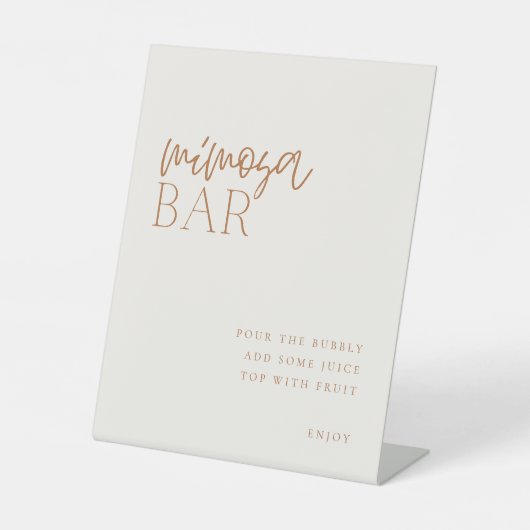 ミモ自然サミニマルバー徴候 台座サイン (正面)