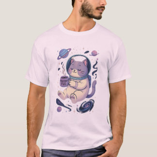 ミャウストロナウツ フューエル - かわいい宇宙ネコデザイン Tシャツ