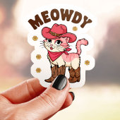ミャウディカウガール猫ビニールステッカー シール
