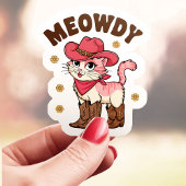 ミャウディカウガール猫ビニールステッカー シール