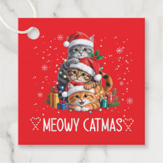 ミャオウィキャットマス 猫 クリスマスツリー サンタ クリスマス ねこ ネコ おもしろ フェイバータグ