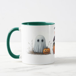 ミャオウィッチ猫 おばけ ハロウィン 楽しさ マグカップ