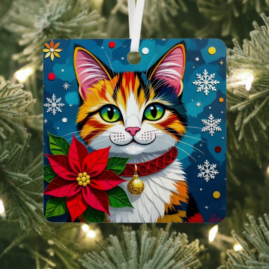 ミャオクリスマスおめでとう | 猫モチーフ メタルオーナメント (インサイチュ)