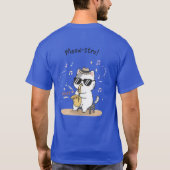 ミャオストロ：スムーズジャズサックス Tシャツ (裏面)