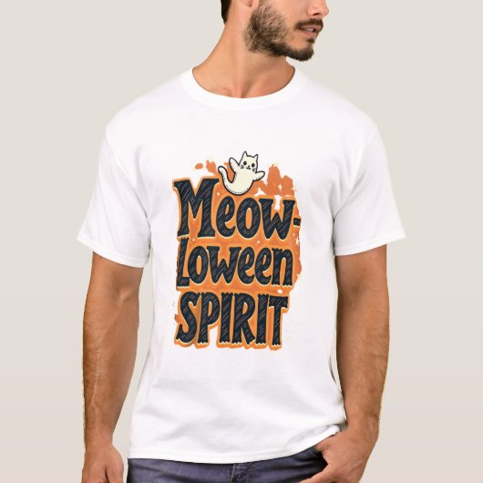 ミャオハロウィン スピリット キャット Tシャツ (正面)