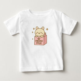 ミャオ ミルク マジック - カートンの中の可愛い猫 ベビーTシャツ