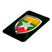 ミャンマーのメタリック・エンブレム マグネット (左側)