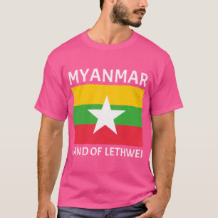 ミャンマーのルトウェイ国旗 Tシャツ