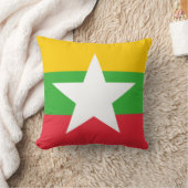 ミャンマーの国旗 クッション (ブランケット)