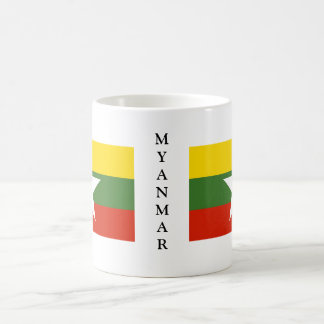 ミャンマーの旗のマグ コーヒーマグカップ