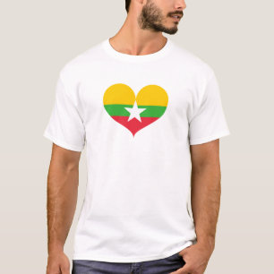ミャンマー国旗が大好き Tシャツ
