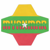 ミャンマー国旗の愛らしい愛国心 サッカーボール (フラット)