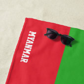 ミャンマー国旗の輝かしい愛国心 ビーチタオル (インサイチュ)