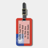 ミャンマー国旗簡単ID ラゲッジタグ (正面縦)