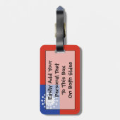 ミャンマー国旗簡単ID ラゲッジタグ (裏面縦)