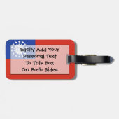 ミャンマー国旗簡単ID ラゲッジタグ (裏面横)