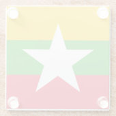 ミャンマー国旗 ガラスコースター (裏面)