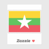 ミャンマー国旗 シール (シート)